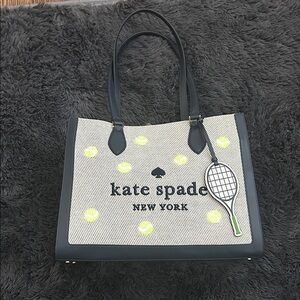 NWT Kate Spade Navy and White Tennis Tote